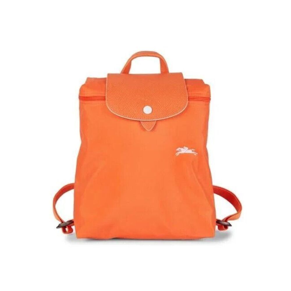 New Longchamp Orange le Pliage Club Backpack